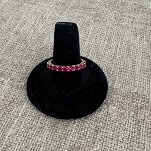 Elegant ruby eternity ring